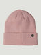 Beanie Γυναικείος Σκούφος με Rib Πλέξη σε Ροζ χρώμα