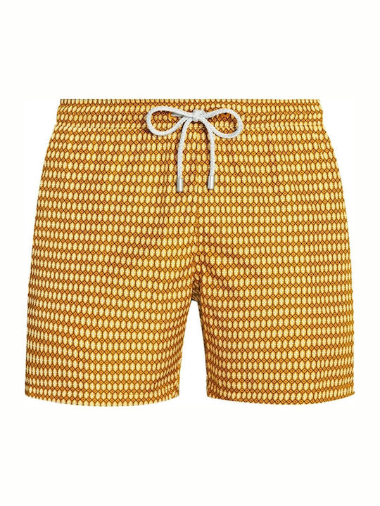 Men's Swimwear Shorts Yellow with Patterns