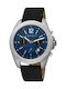 Esprit Field Chrono Men's Watch 44mm Chronograph Battery with Black Leather Strap