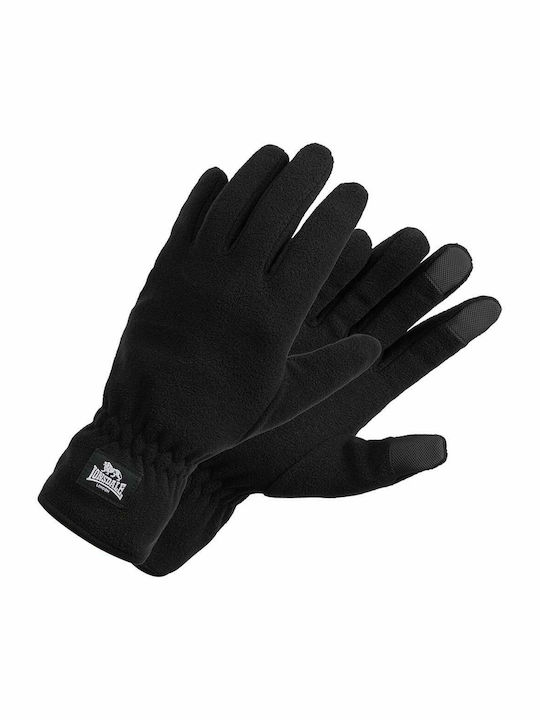 Lonsdale Ayside Μαύρα Ανδρικά Fleece Γάντια Αφής