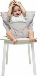 Baby to Love Portable Fabric Booster Seat for Chair On The Go Grey