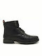 Wrangler Marlon Combat Men's Leather Boots with Zipper Black