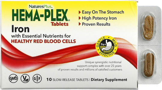Nature's Plus Hema-Plex με Βιταμίνη C 10 ταμπλέτες
