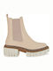 Women's Chelsea Boots with Medium Heel Nude