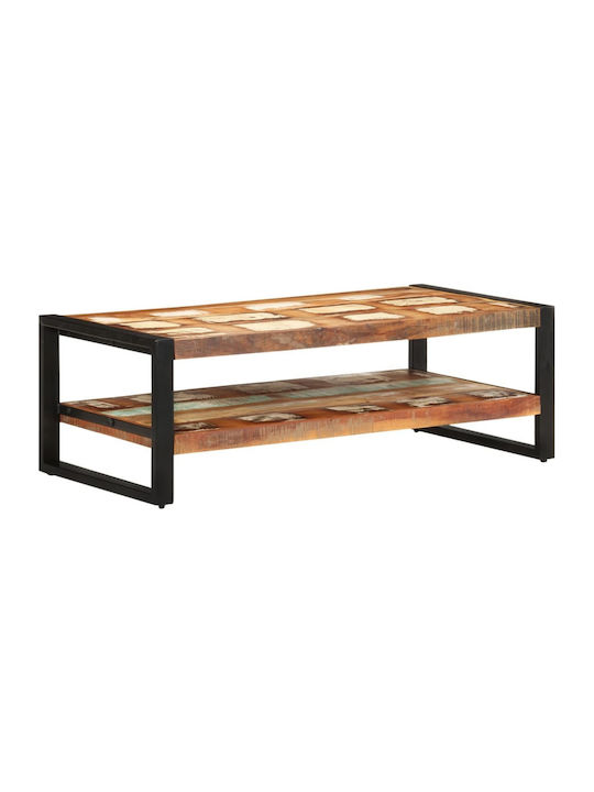 Rectangular Solid Wood Coffee Table Natural L120xW60xH40cm