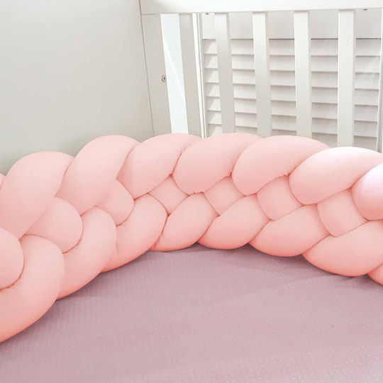 Baby Oliver Πάντα Πλεξούδα Εσωτερική Ροζ 24x200cm