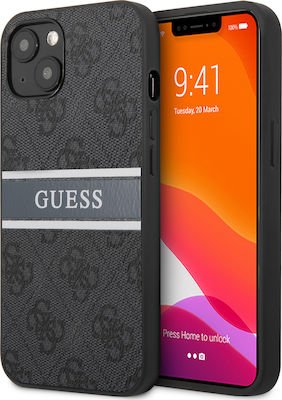 Guess 4G Printed Stripe Back Cover Δερματίνης Γκρι (iPhone 13)