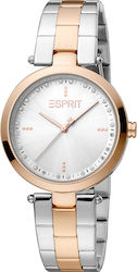 Esprit Ρολόι με Μεταλλικό Μπρασελέ Ασημί/Ροζ χρυσό