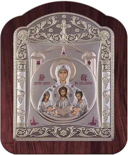 Slevori Icoană Maica Domnului cu Pruncul Argint 7.6x9.6cm