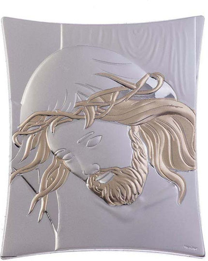 Slevori Image Jesus Christ Silver 4x5.3cm