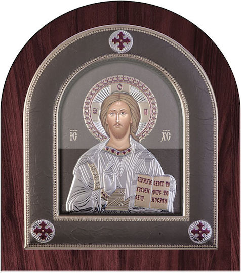 Slevori Εικόνα Jesus Christus Silber 8.8x10cm
