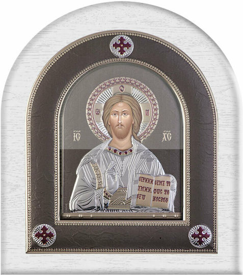 Slevori Εικόνα Исус Христос Silver 8.8x10см.