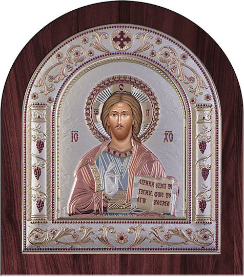 Slevori Εικόνα Jesus Christus Silber 8.8x10cm