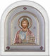 Slevori Εικόνα Jesus Christus Silber 8.8x10cm