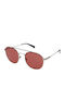 Levi's Унисекс Слънчеви очила с Сребрист Рамка и Розов Леща