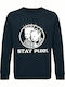 Sweatshirt unisex, Organic "Stay Punk", French Navy