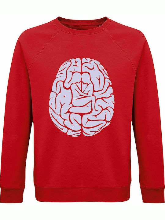 Sweatshirt Unisex, Organic "Mind Body Connection", Red