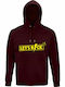 Hoodie Unisex, Organic "Let's ROCK", Burgundy