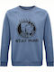 Sweatshirt unisex, Organic "Stay Punk", Blue