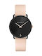 Paul Hewitt Miss Ocean Ceas Dama 33mm Baterie Cu Curea Din Piele Roz