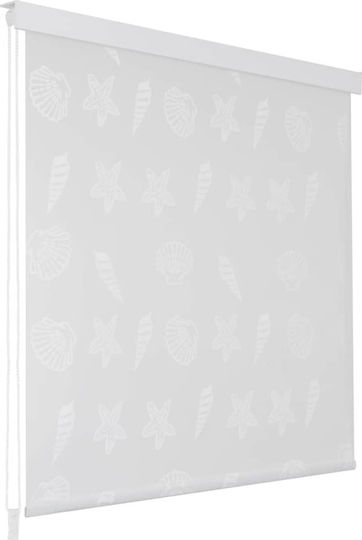 vidaXL Κουρτίνα Μπάνιου Υφασμάτινη Ρολό 80x240 cm Λευκό