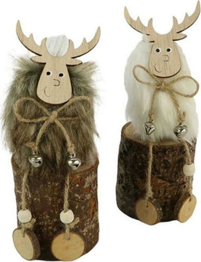 Atmosphera De Crăciun Din lemn Figurină Cerb Înălțime 17cm. (desene și modele diverse)