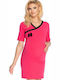 PeeKaBoo 1710 Short Nightgown for Breastfeeding Fuchsia