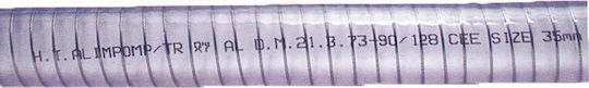 Lalizas Boat Water Pipe PVC Water Pipe for General Use with Steel Wire 25mm 1" White