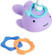 Skip Hop Zoo Narwhal Ring Toss Bath Toy for 18++ Months