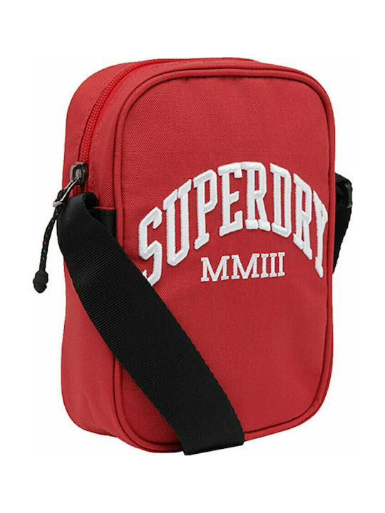 Superdry Ανδρική Τσάντα Ώμου / Χιαστί σε Κόκκινο χρώμα