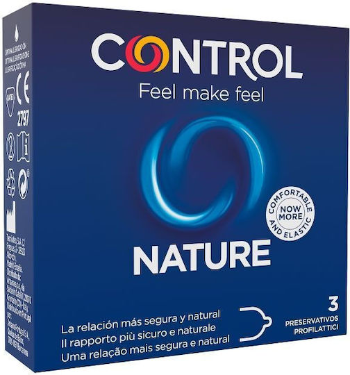 Control Feel Make Feel Προφυλακτικά Nature 3τμχ 54mm Natural