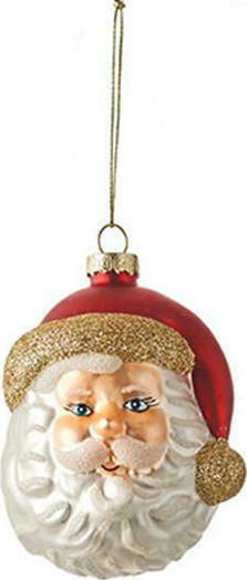 Atmosphera Santa Claus Head Hanging Ornament Multicolored 10cm