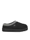 Tasman Heel Enclosed Leather Men's Slippers Black