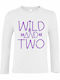 Children's Long Sleeve "WIld and TWO", White