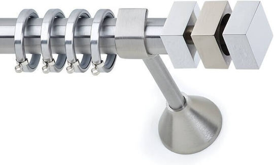 Anartisi Metallisch Vorhangstange Leader Einfach Φ25mm 200cm Nickel Satin