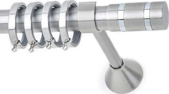 Anartisi Metalic Galerie pentru perdele Lion Simplu Φ30mm 200buc Nikel satin