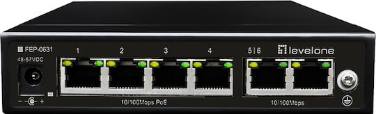 Level One FEP-0631 Unmanaged L2 PoE+ Switch με 6 Θύρες Gigabit (1Gbps) Ethernet