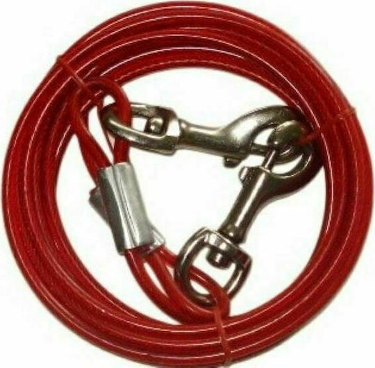 Pet Camelot Hundeleine/Führleine Outdoor Anbindekabel 6m 5mm in Rot Farbe