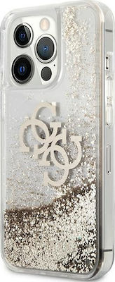 Guess 4G Charms Umschlag Rückseite Kunststoff Gold (iPhone 13 Pro) GUHCP13LLG4GGO