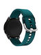 Με Ασημί Κούμπωμα Λουράκι Σιλικόνης Dark Green (Huawei Watch GT / GT2 (46mm)Honor Magic Watch 2)