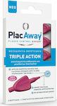 PlacAway Triple Action Interdental Brushes 0.4mm Pink 6pcs