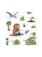 OIKOPEN Kinder Wandsticker Wand Dinosaurier 12Stück
