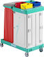 TTS Cleaning Hotel Plastic Housekeeping Cart Gray 1pcs