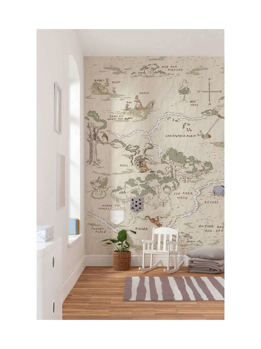 Komar Kids Wallpaper Winnie the Pooh Map L200xH280cm