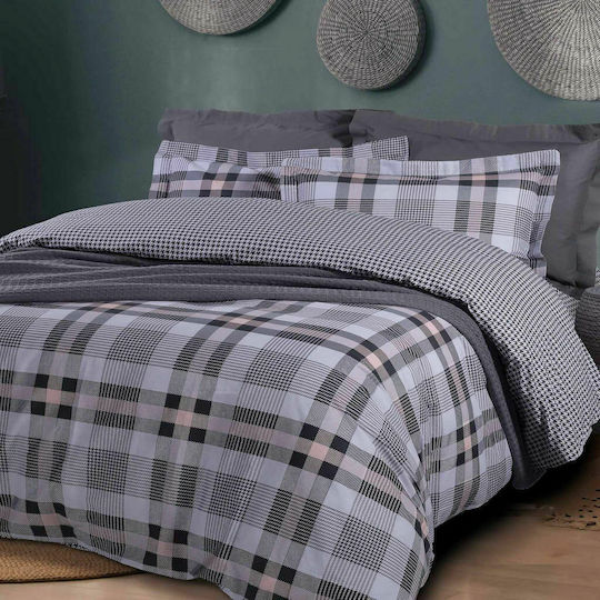 Das Home Bettwäsche-Set King Size 260x280cm. 9533 Flieder 4Stück