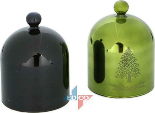 Atmosphera Illuminated Christmas Glass Figure Bell Bell Length 9cm with Music (Μiscellaneous Colors)