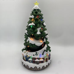 Eurolamp Beleuchtet Weihnachtsdekoration Schneebedeckt Baum 42cm Batterie