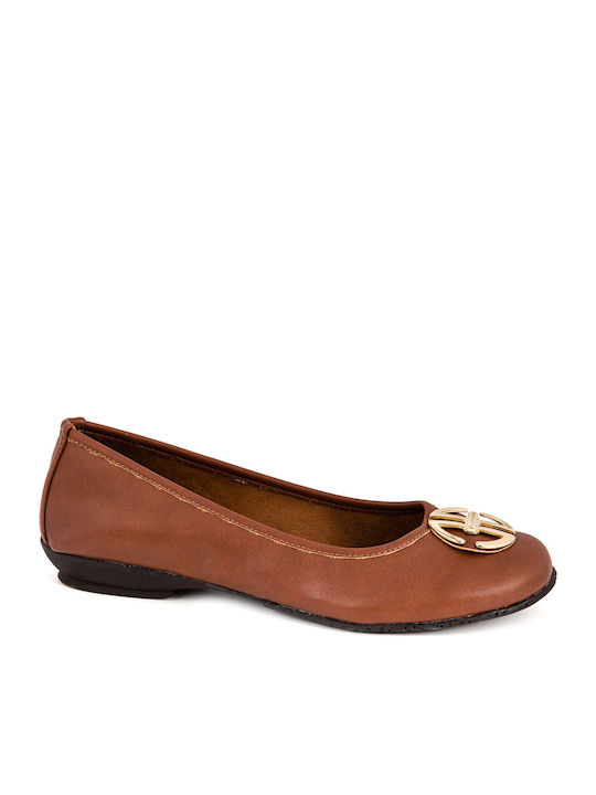Ragazza Synthetic Leather Ballerinas Tabac Brown