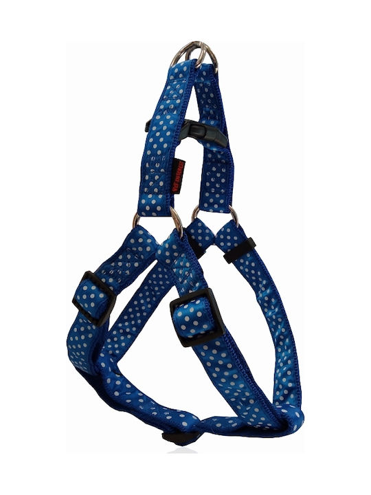 Pet Interest Dog Harness Motivo Dots Blue Large...