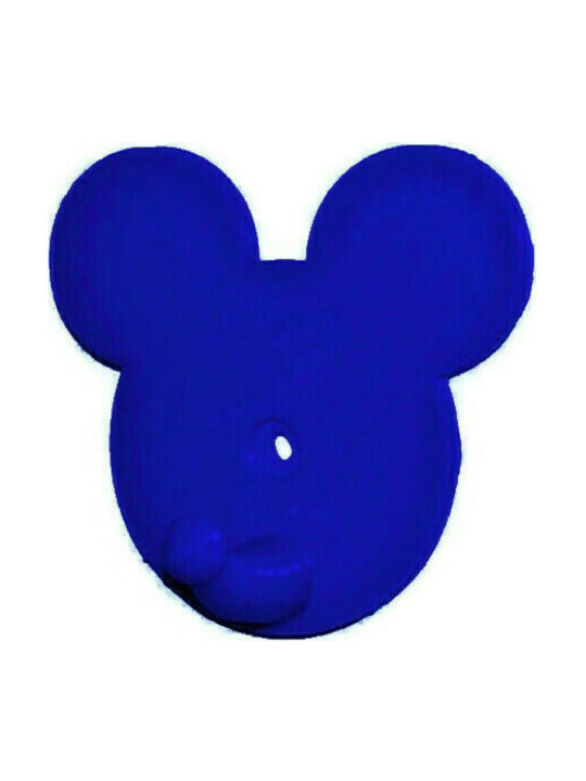 3D wall hanging "MIKY" made of organic material (PLA) (12x11x5.5 cm) WEP C619 (blue)